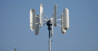 Fotografia de un Aerogenerador vertical Giromill